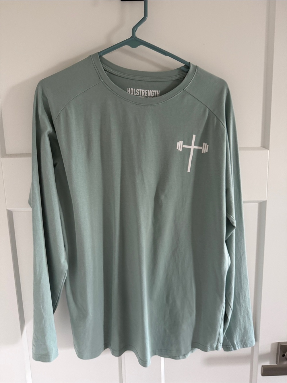 Holestrength Men’s Long-Sleeve Crew - Sage Green